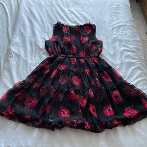 Kate Spade red and black poppy dress